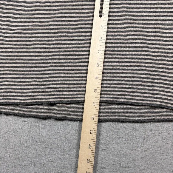 Eileen Fisher Sweater Dress Womens Medium Gray Striped Merino Wool Turtleneck - Picture 5 of 9